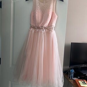 Charming Pink Floral Kids Dress